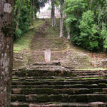 Treppe und Stele in Yaxchilán