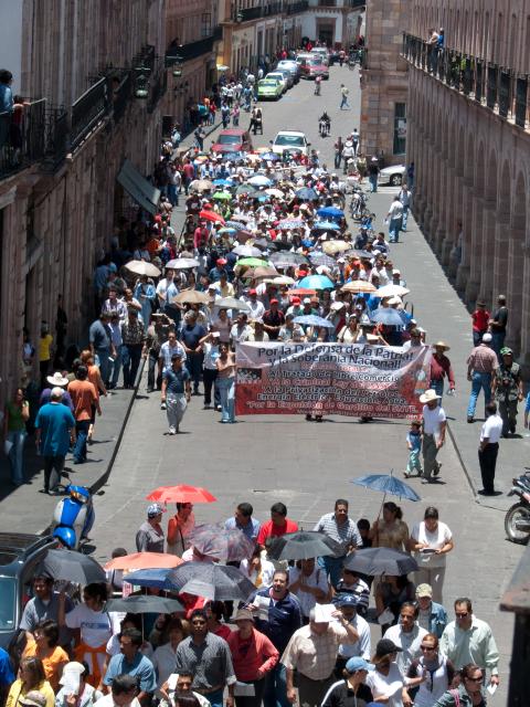 Demonstration in Zacatecas