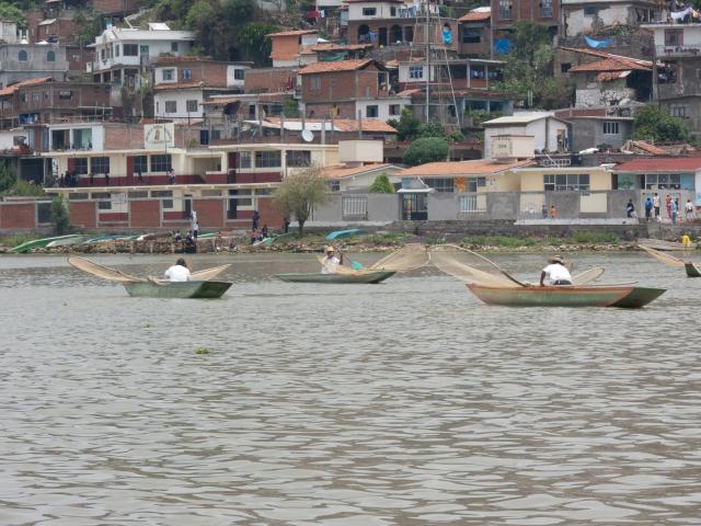 Fischer auf dem Pátzcuaro-See