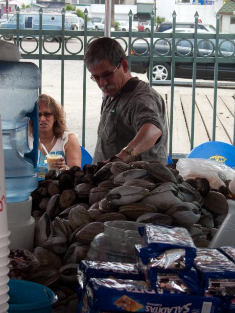 Meeresfrüchte Cocktails & Muschelverkäufer Ensenada