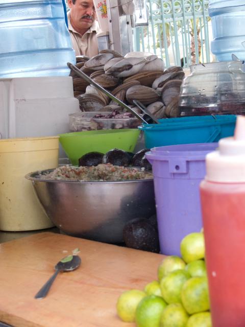 Meeresfrüchte Cocktails & Muschelverkäufer Ensenada-2